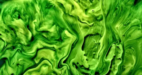 Mesmerizing Slimy Green Paint Flow