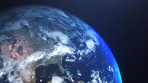 Detailed Rotating Earth Animation from Space