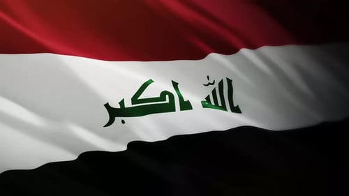 Ondeando la bandera de Irak - 4K