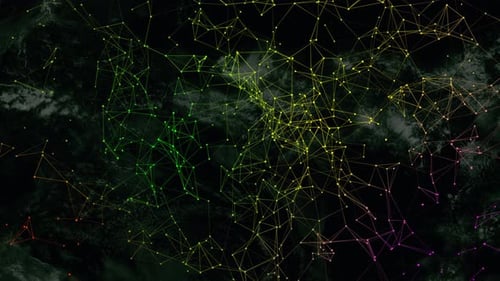 Estructura de conexión de red con fondo de plexo gráfico. 7