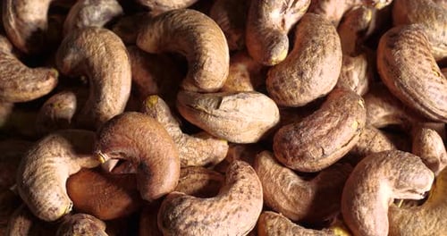 Close up of Raw Cashew Nuts for Healthy Eating