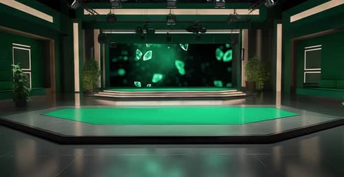 Abstract Glowing Geometric Crystal Shards Background