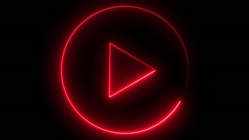 Online-Video abspielen, Symbol, Video, Website abspielen, mobiles Design, Animation, Multimedia-Hintergrundtaste, live