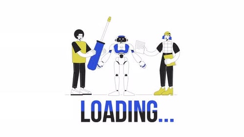 Building Robot Loader Animation