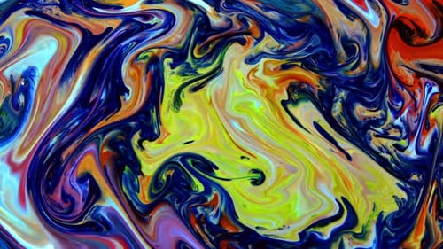 Vibrant Abstract Paint Swirls Background