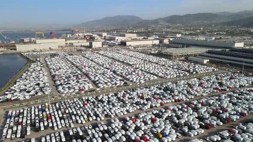 auto factory aerial view