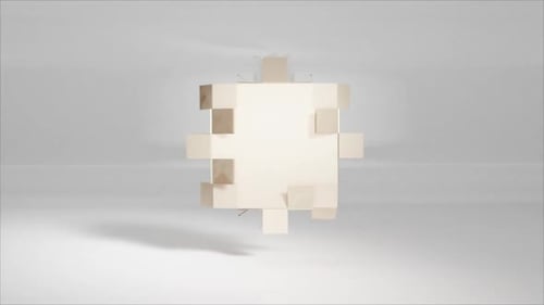 White Unfolding Cube