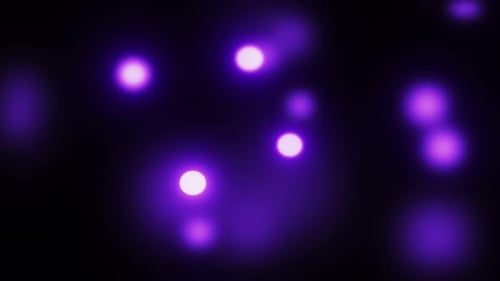 Animated Floating Purple Bokeh Lights Background