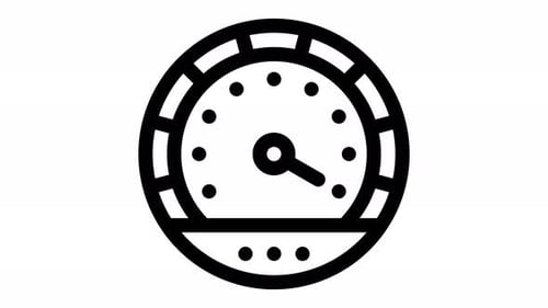 Minimalist Animated Speedometer Gauge Icon