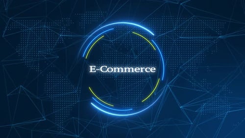 E-Commerce Text Effect Technology Background