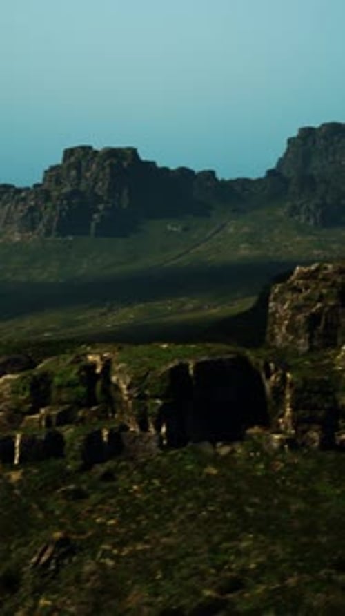 An Aerial View of a Rocky Mountain Range