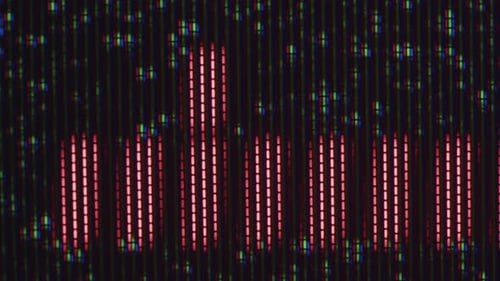Alter Retro-Fernsehbildschirm, Nahaufnahme, Hinzufügen von Lautstärke, defekter, altmodischer Fernseher mit störendem Signal