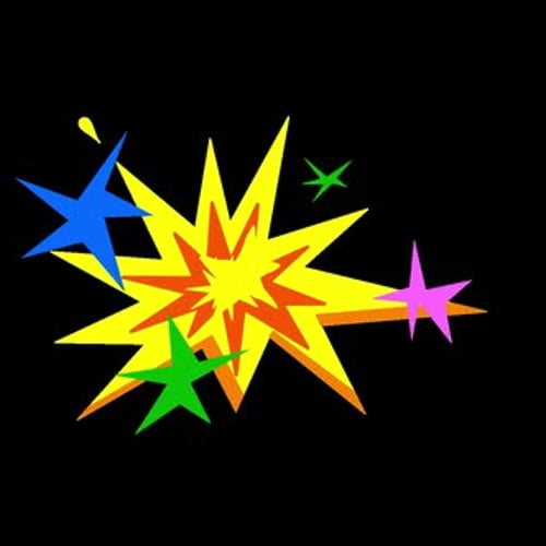 Flat Design Starburst Explosion Element Animation
