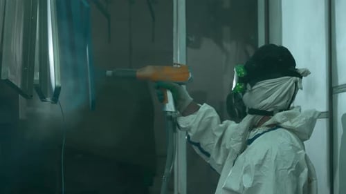 Protective Coating Applied in Industrial Workplace