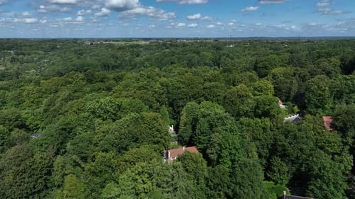 Aerial View of Genappe Municipality and City of Wallonia Located in the