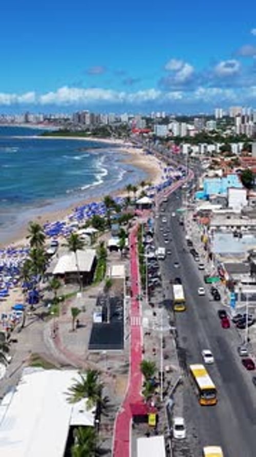 Jaguaribe Beach In Salvador In Bahia Brazil.