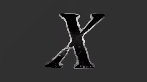 Fluid Ink Letter X Reveal Animation