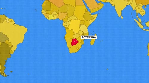 Animated World Map with Country Location Pointer