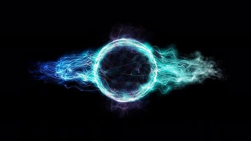 Energy Sphere Particle Logo Reveal Animation