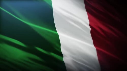 Seamless Waving Italian Flag Background Animation