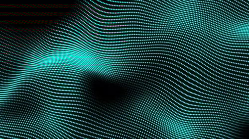 Animated Blue Futuristic Digital Wave Particle Grid Background