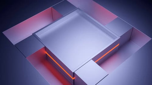 Futuristic Geometric Logo Reveal with Glowing Lines