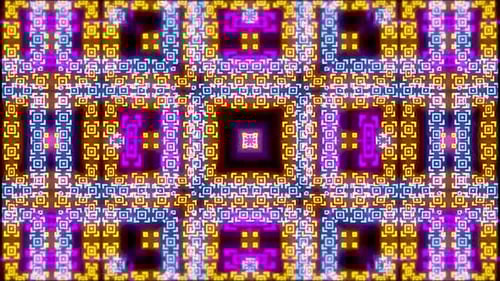 Geometric Kaleidoscope Mosaic Design 02. 4к