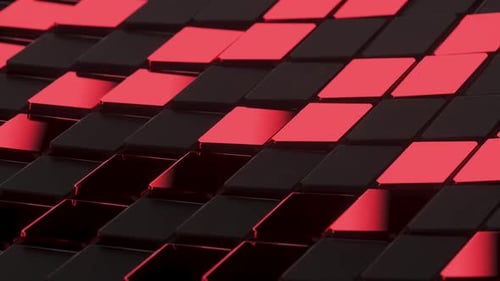 Looped Abstract Waving Red Color Background