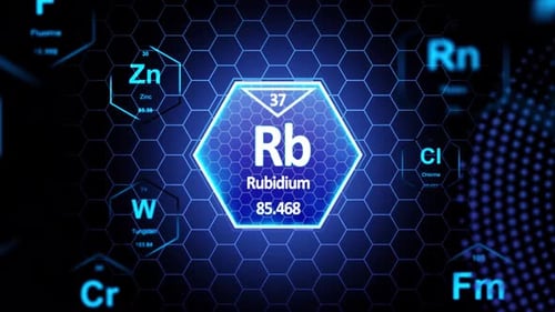 Dynamic Rubidium Chemical Element Display on Digital Interface