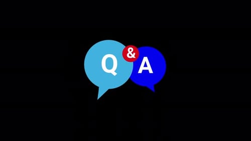Animated Q&A Speech Bubble Flat Design Reveal