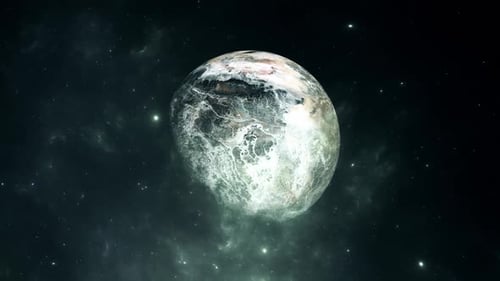 Abstract Planet Rotating In Deep Space