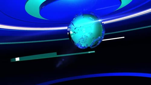 Globe News Background Blue