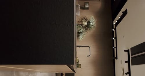 Stylish Modern Interior Apartment Birds Eye View