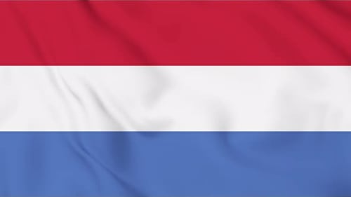 Realistic Waving Netherlands Flag Seamless Loop Background