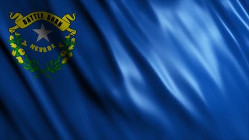 Seamless Loop of Waving Nevada State Flag