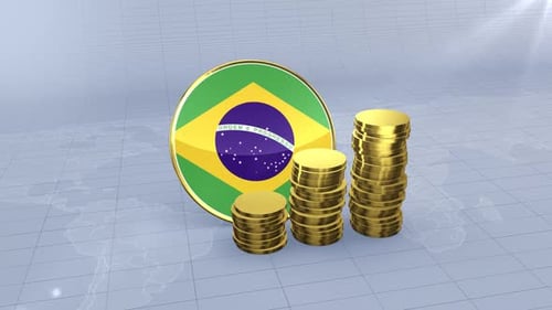 Brazilian Economy Growth with Stacking Gold Coins
