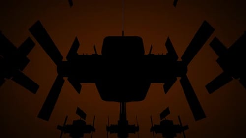 Futuristische Rote Drohnenarmee