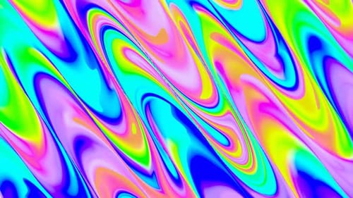 Vibrant Abstract Psychedelic Liquid Flowing Wave Background