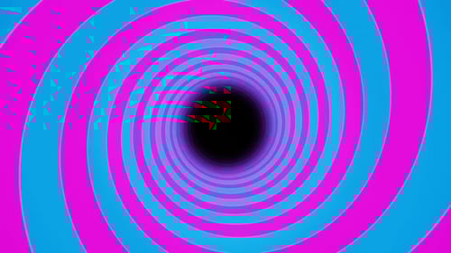 Cyan And Pink Hypnotic Spiral Tunnel Background Vj Loop In HD