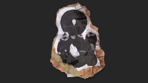Grunge Ripped Paper Ampersand Reveal Animation