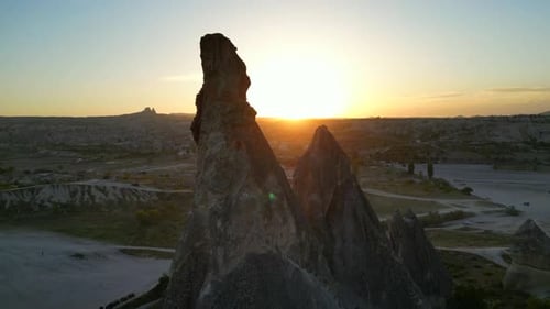 Breathtaking Cappadocia Landscape at Golden Sunrise