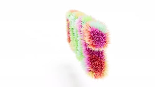 Color Hair Fur Text Number 2027 Happy New Year Able to Loop Endless