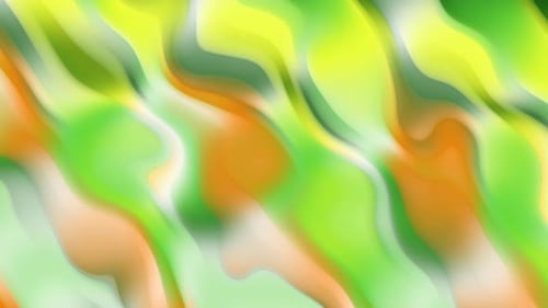 Abstract Fluid Green and Yellow Wavy Background Loop
