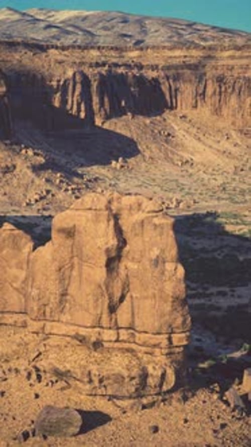 Massive Rock Formation Dominates Nevada Desert