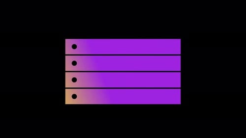 Aspect Collection: Colorful rectangular lower third animation with punch holes swiping from the left