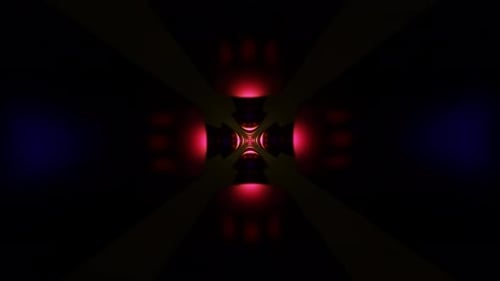 Vibrant Neon Hues Create a Mesmerizing Pulsation in a VJ Loop