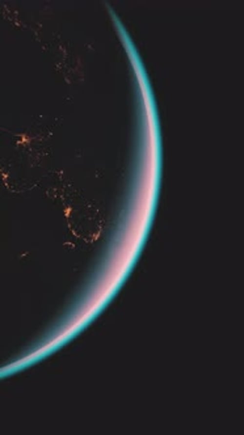 Surface of Earth Planet in Deep Space