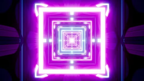 Luz quadrada retrô cintilante Vj Loop