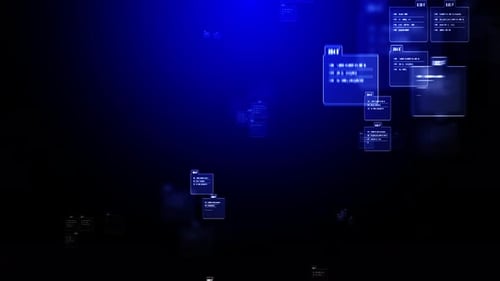 Technologie: Schleife mit blauem Hintergrund