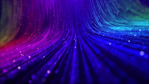 Colorful Light Particle Floor